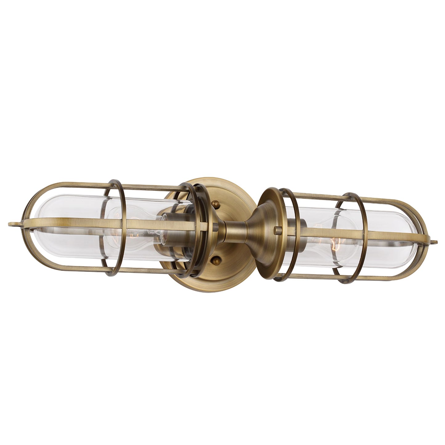 Urban Restoration 2-Light Wall Light in Dark Antique Brass