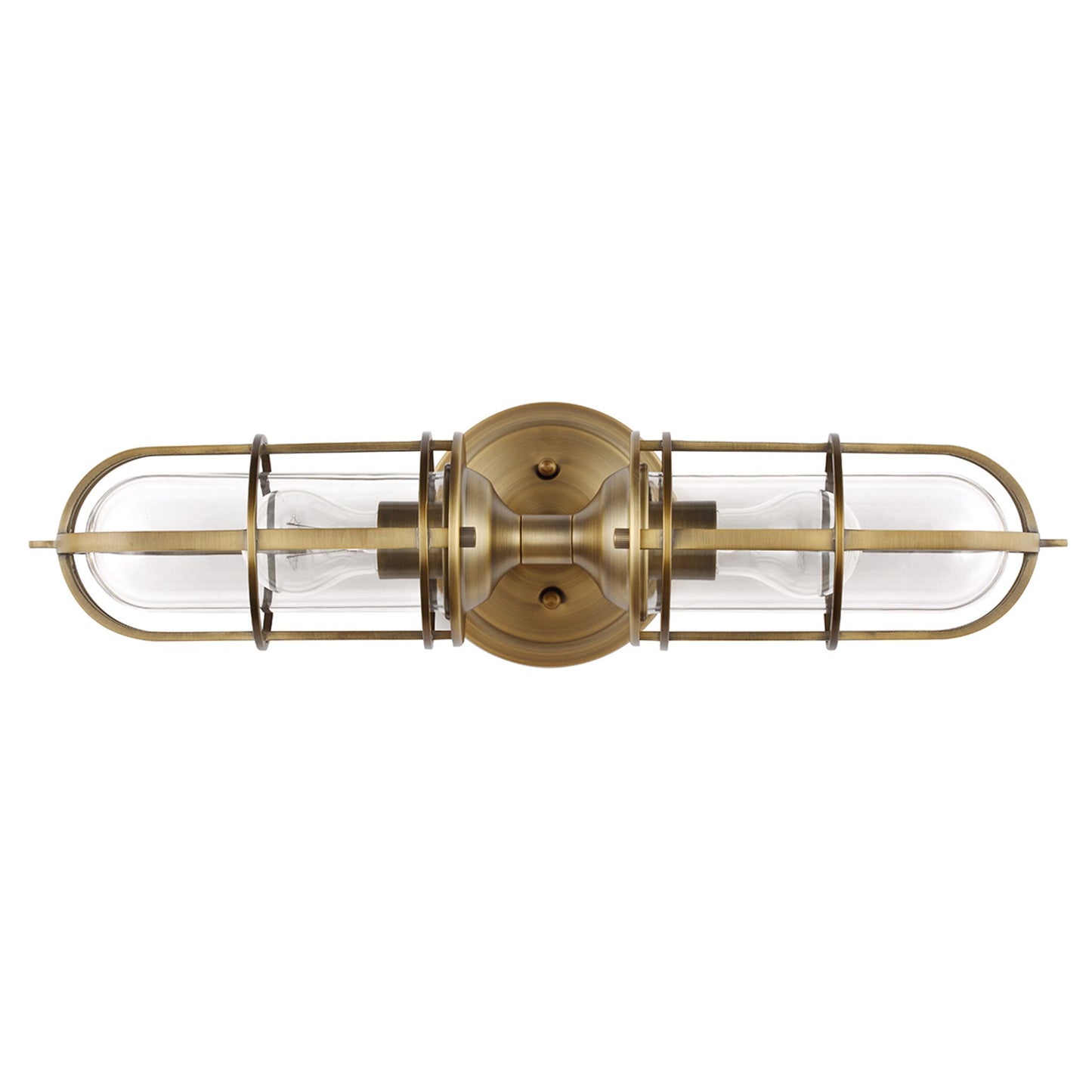 Urban Restoration 2-Light Wall Light in Dark Antique Brass