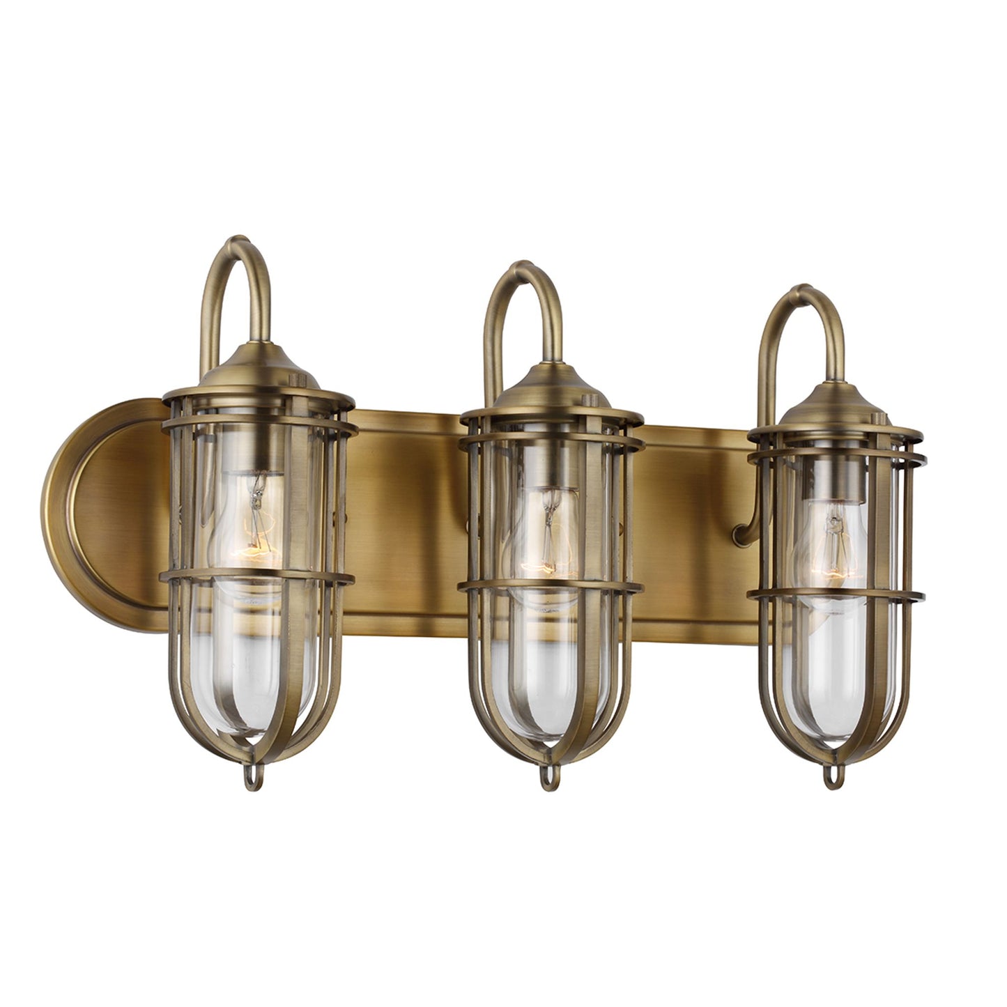 Urban Restoration 3-Light Wall Light in Dark Antique Brass