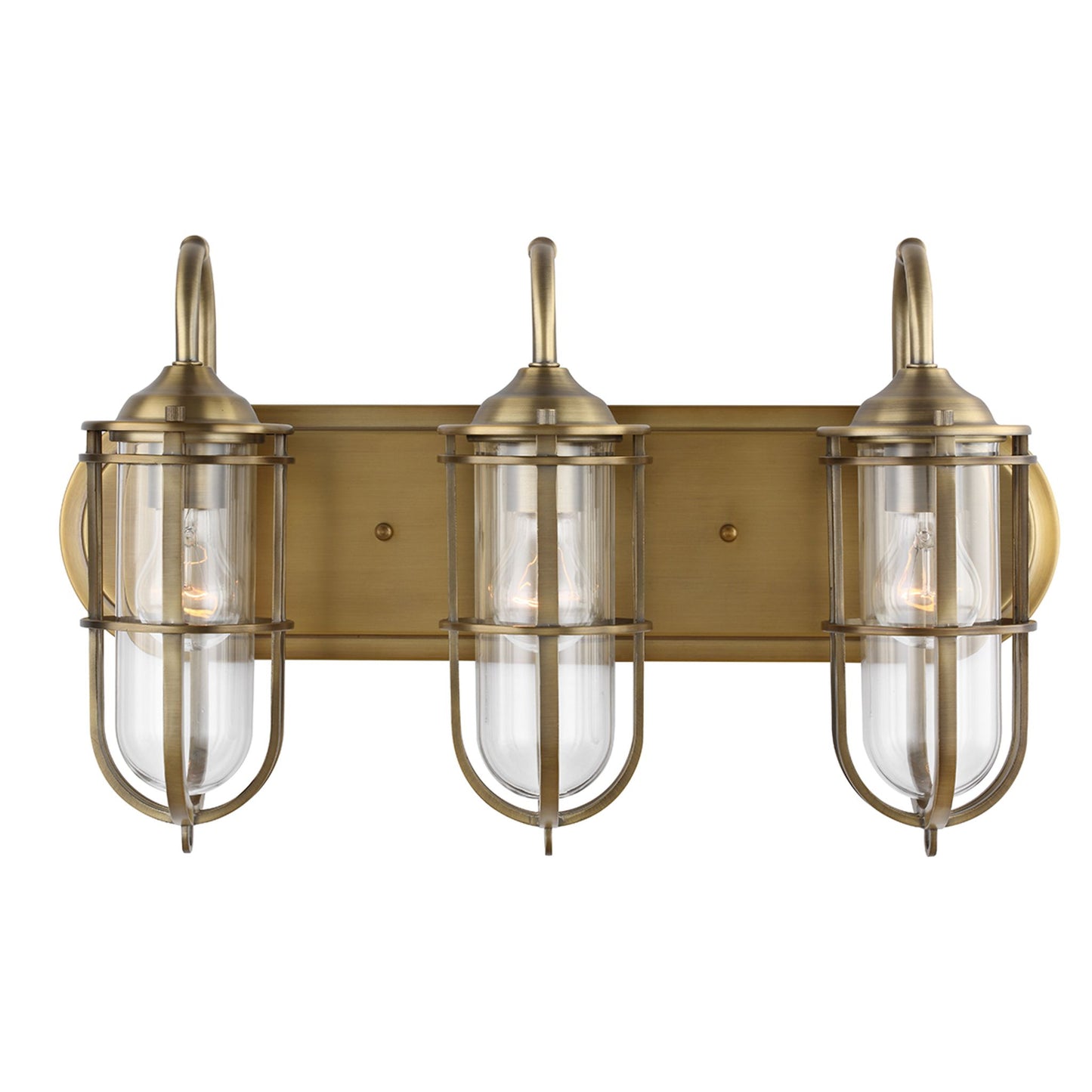 Urban Restoration 3-Light Wall Light in Dark Antique Brass