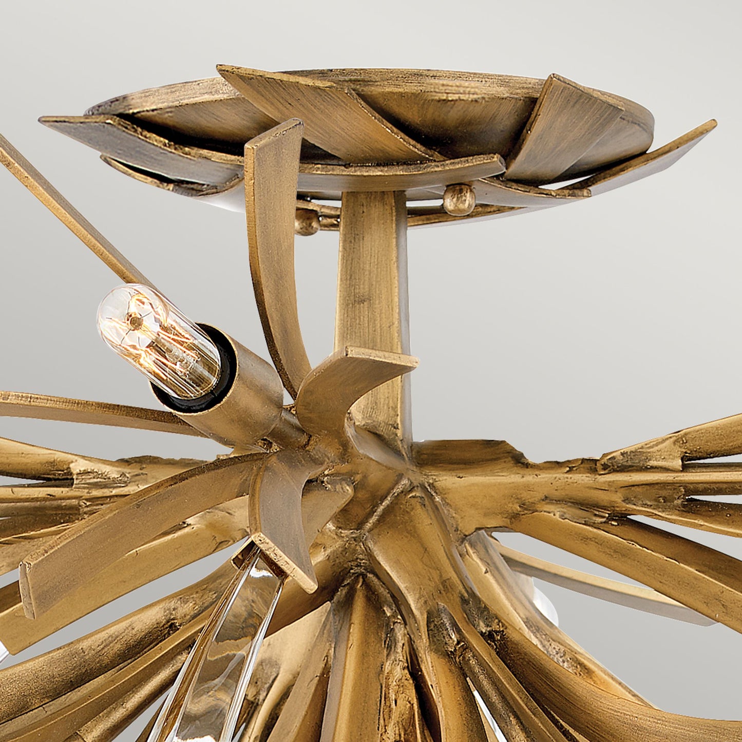 Vida 9-Light Semi Flush Light in Burnished Gold