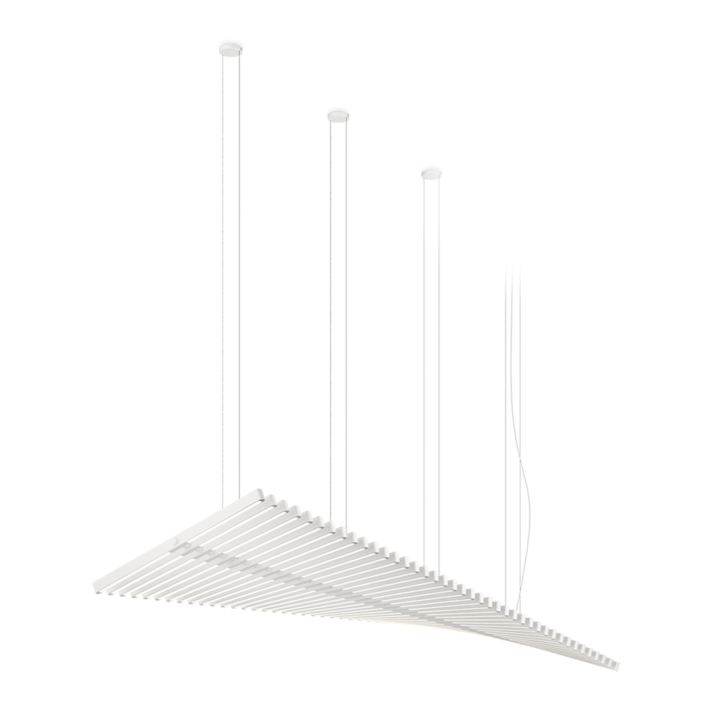 Rhythm Horizontal Small Forty-Light LED Pendant with Groundbreaking Design