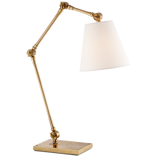 Graves Task Lamp with Round Linen Shade