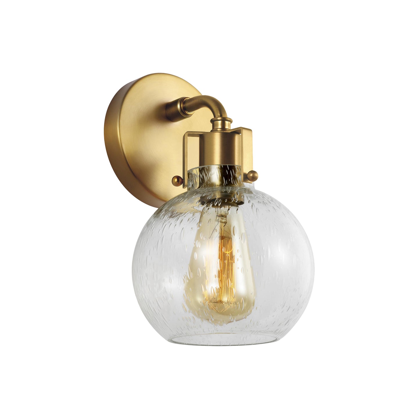 Clara 1-Light Sconce with Seeded Glass