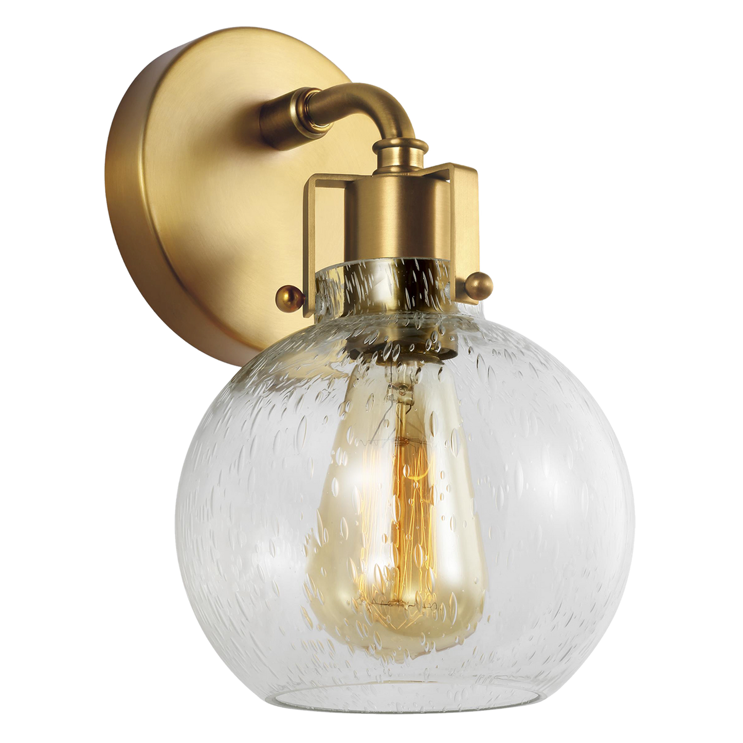 Clara 1-Light Sconce with Seeded Glass