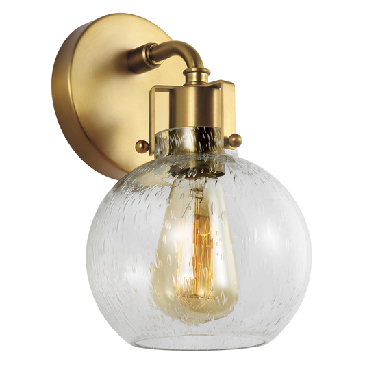 Clara 1-Light Sconce with Seeded Glass