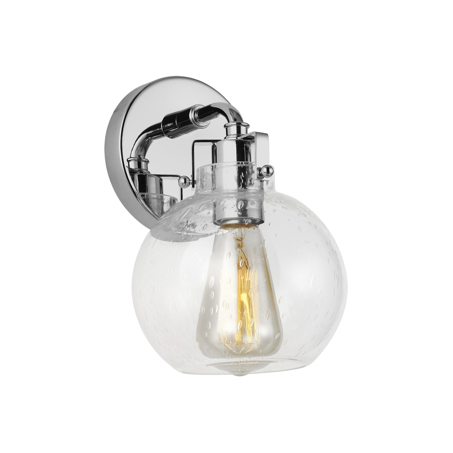 Clara 1-Light Sconce with Seeded Glass