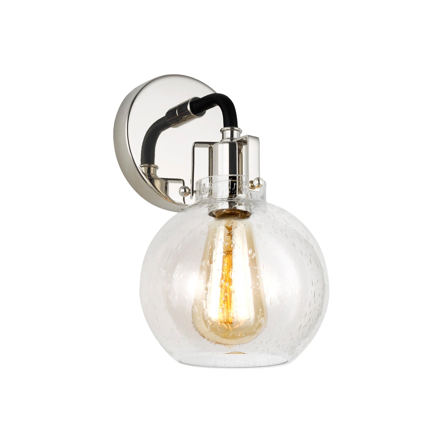 Clara 1-Light Sconce with Seeded Glass