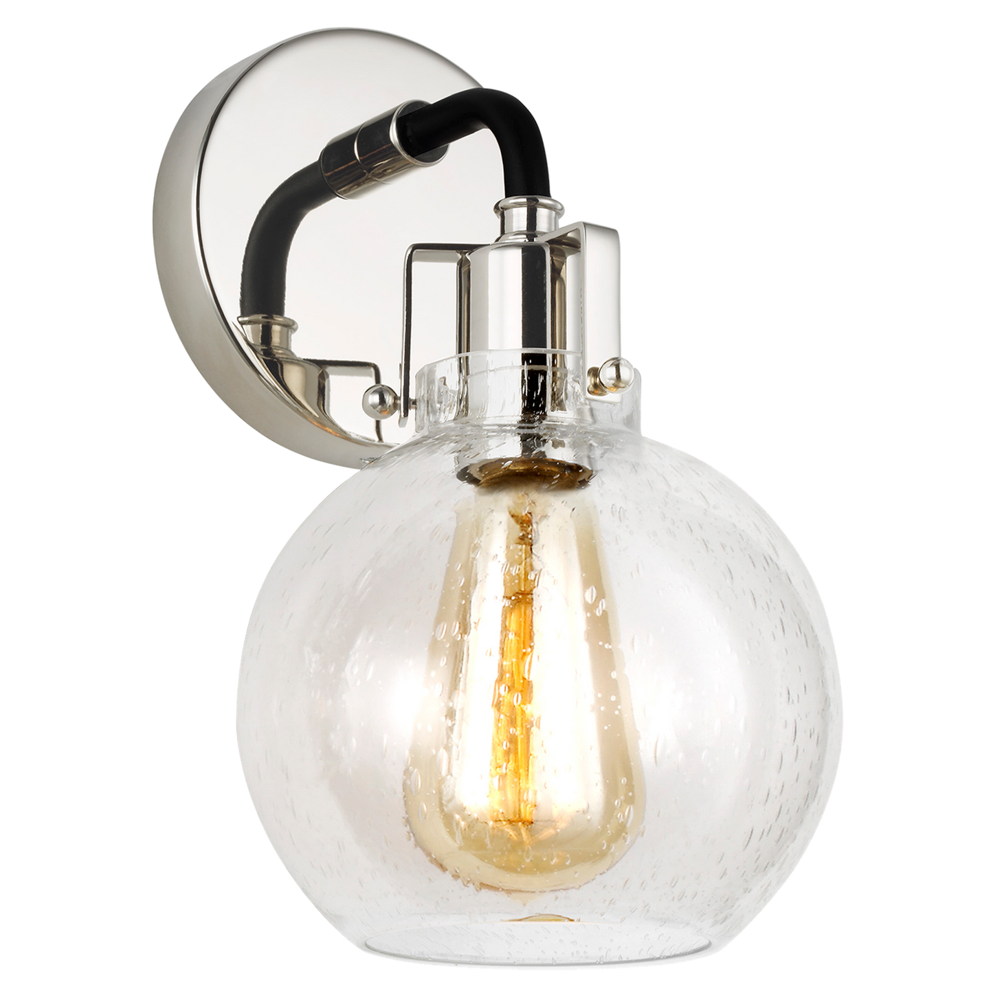 Clara 1-Light Sconce with Seeded Glass