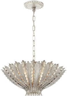 Visual Comfort Hampton Pendant Light Burnished Silver Leaf