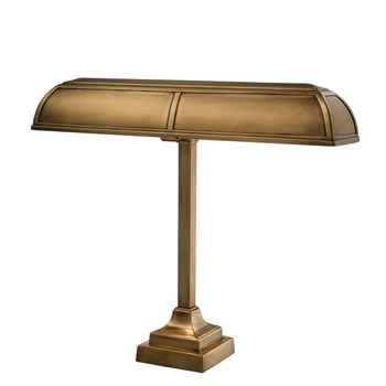 Lamp Banker Brass Finish