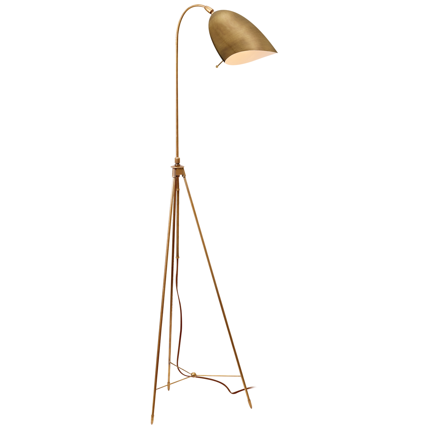 Visual Comfort Sommerard Floor Lamp with Hand Rubbed Antique Brass